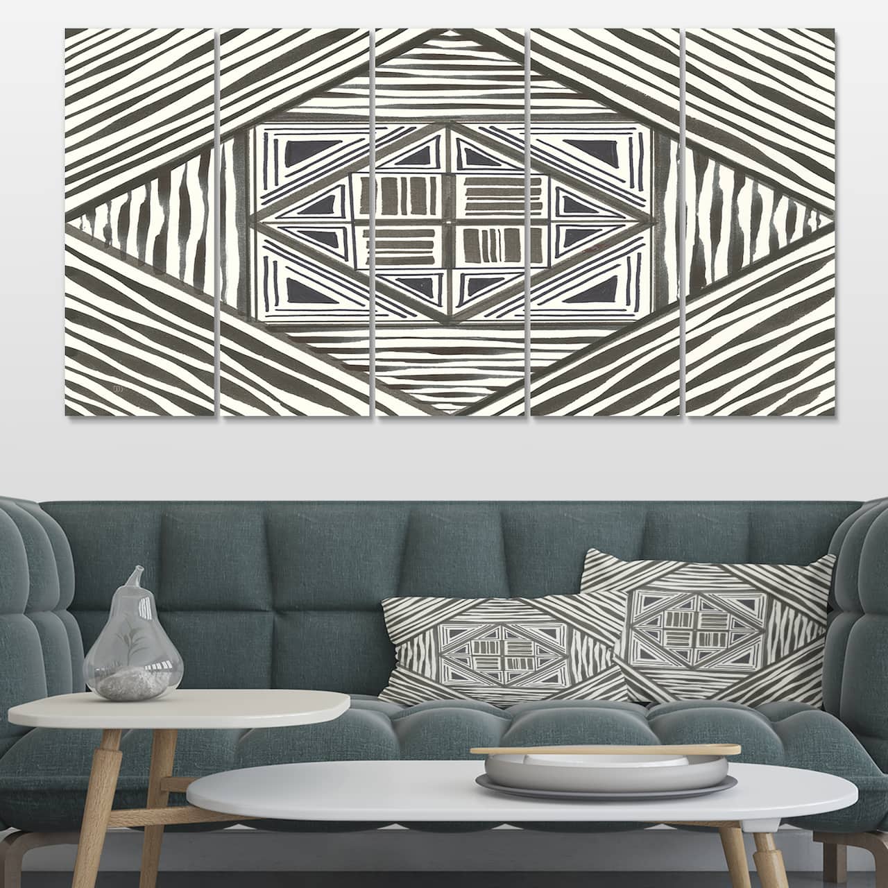 Designart - Minimalist Graphics II - Transitional Gallery-wrapped Canvas